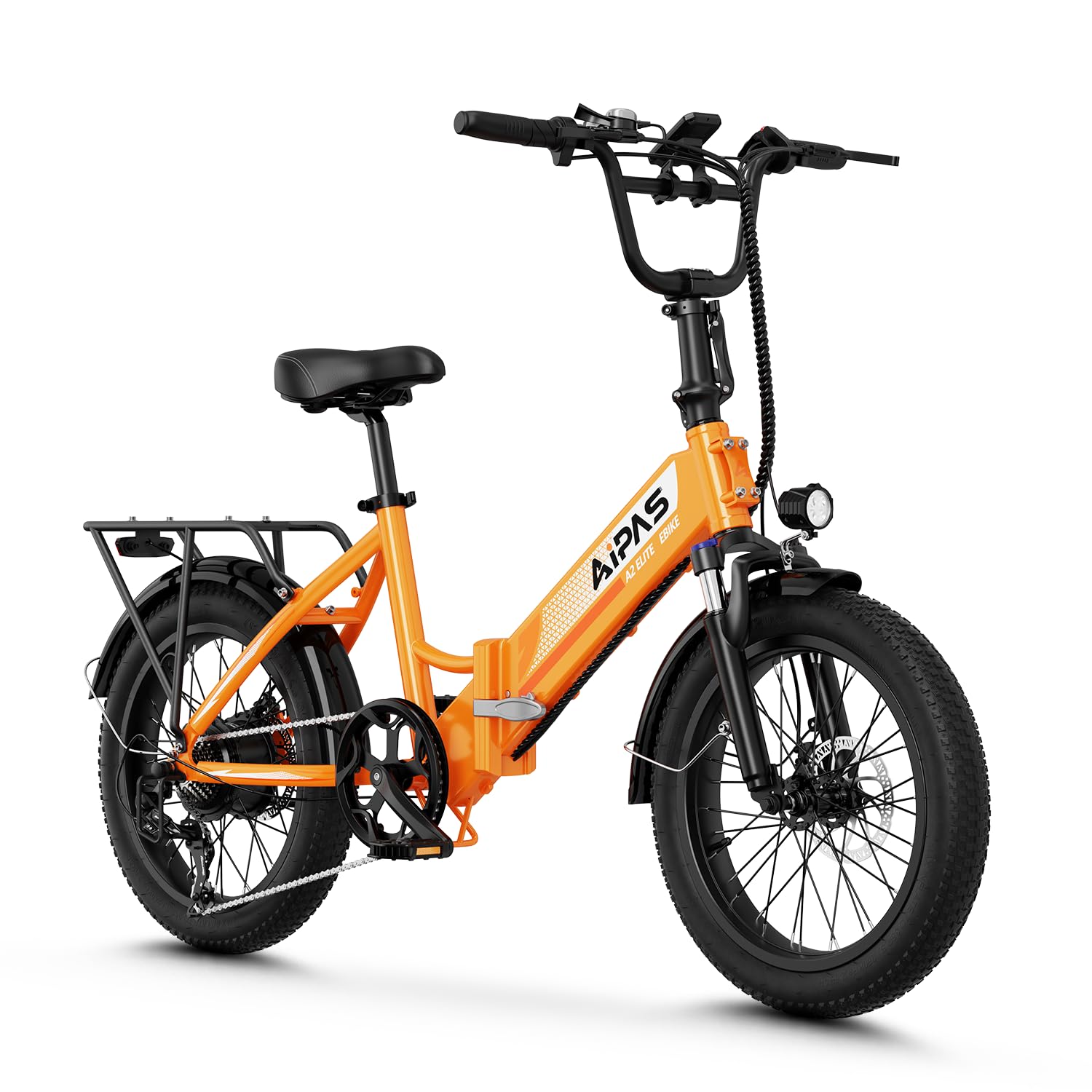 Aipas A2 Folding Electric Bike for Adults, 20" Fat Tire Commuter Ebike