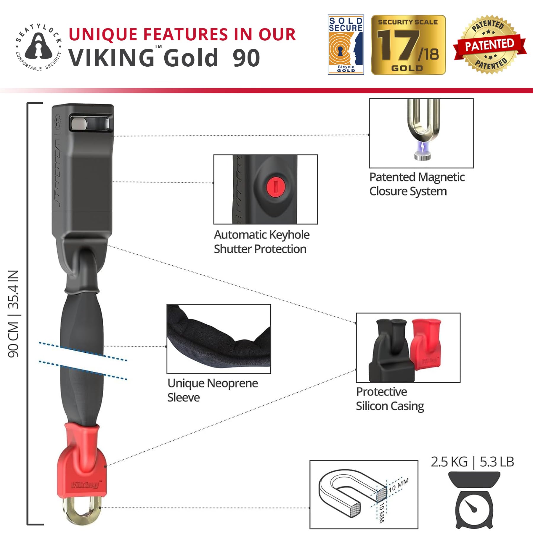 Heavy Duty Bike Chain Lock