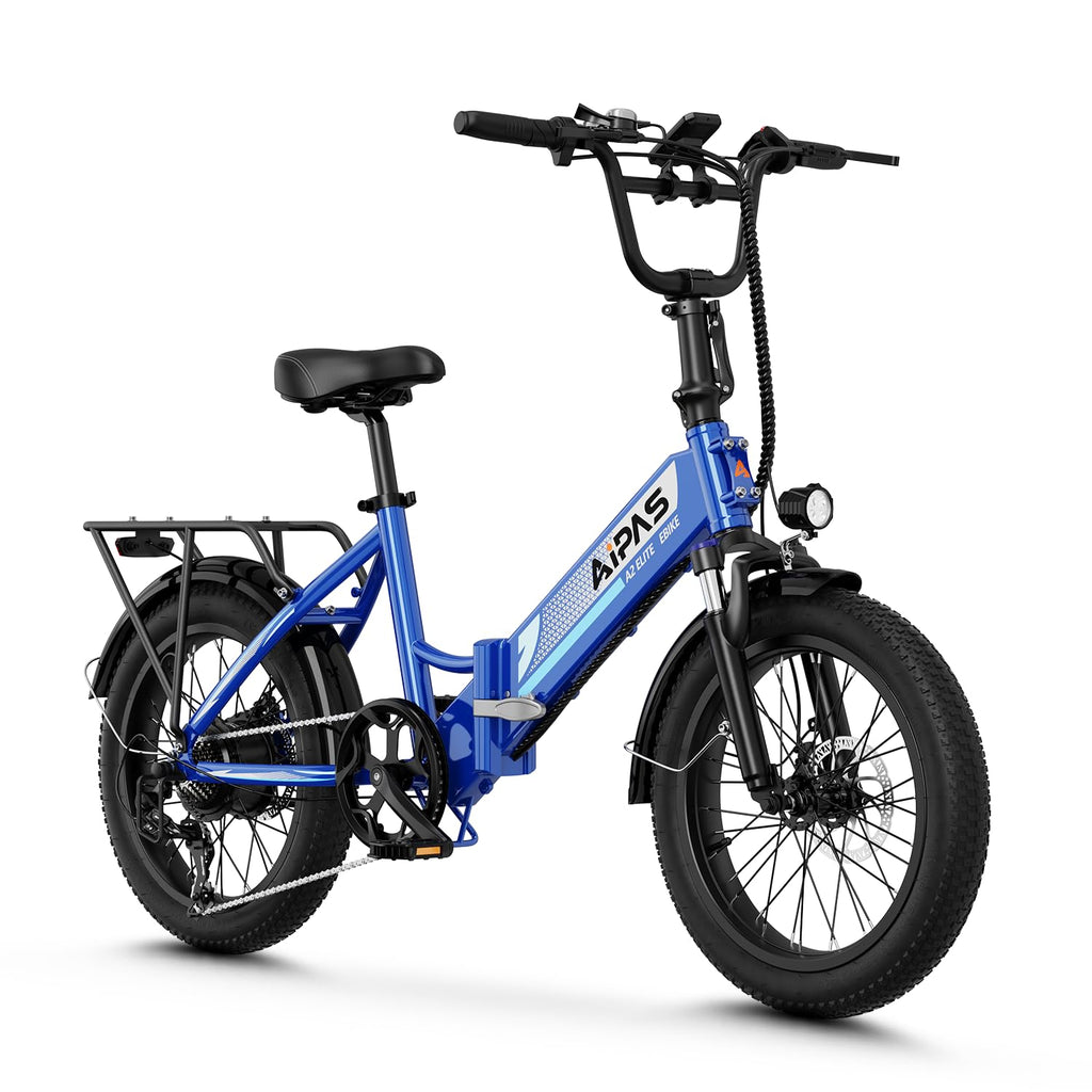 Aipas A2 Folding Electric Bike for Adults, 20" Fat Tire Commuter Ebike