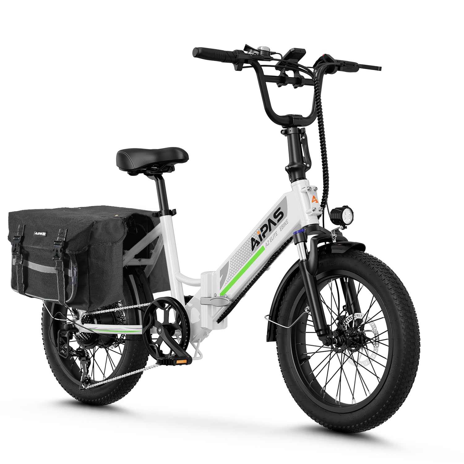 Aipas A2 Folding Electric Bike for Adults, 20" Fat Tire Commuter Ebike