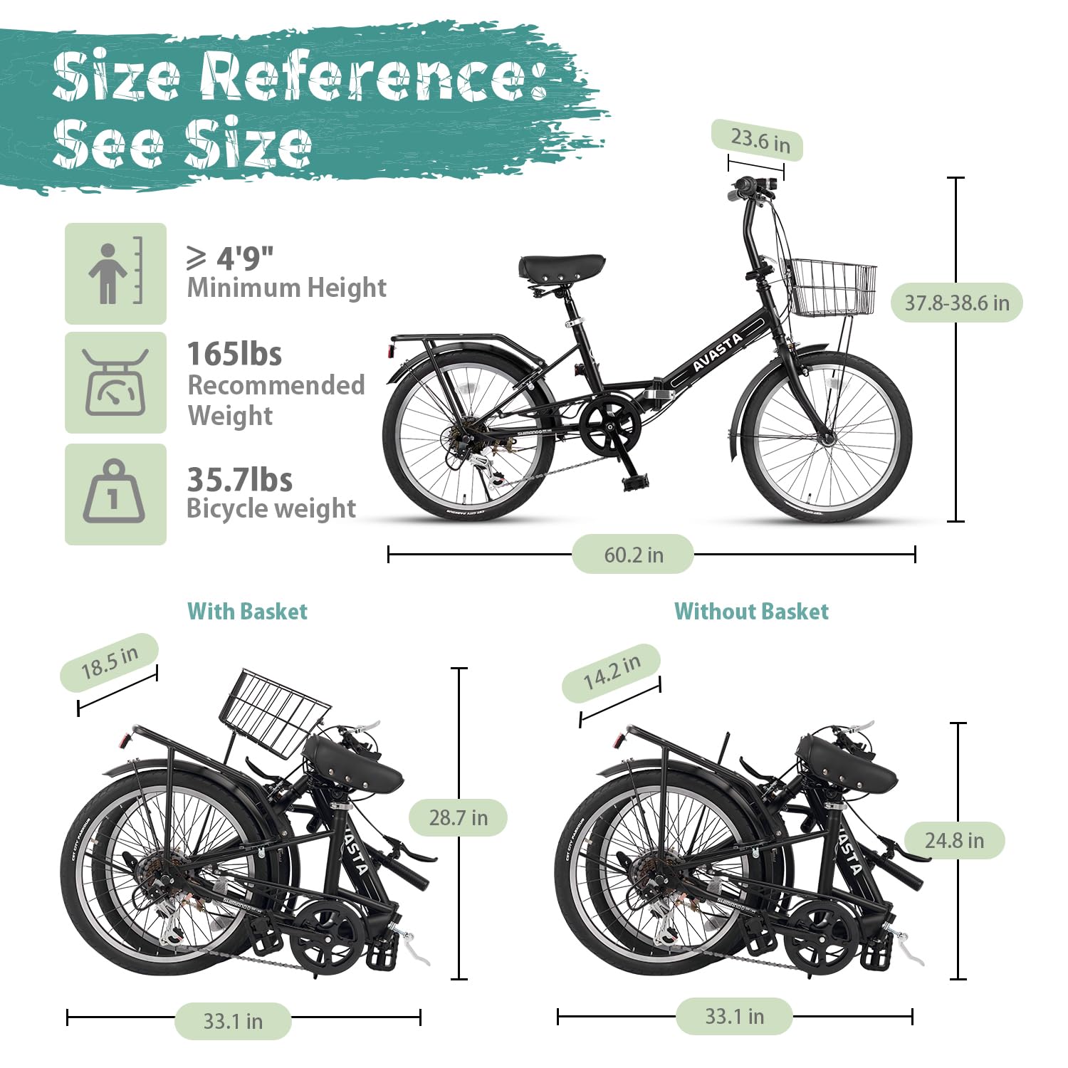 7-Speed Folding Bike