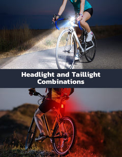 USB Rechargeable Bike Light Set
