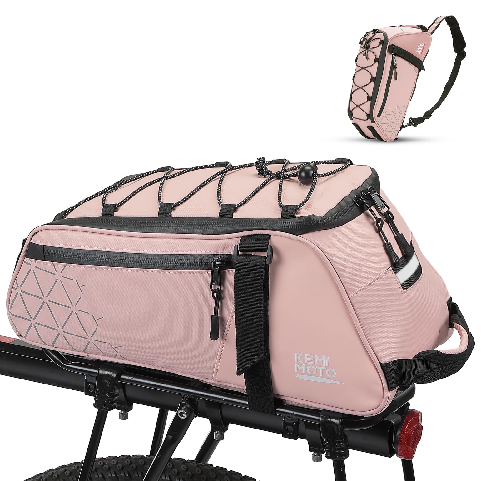 KEMIMOTO Bike Bag Rear Rack Bag Bicycle Trunk Bag