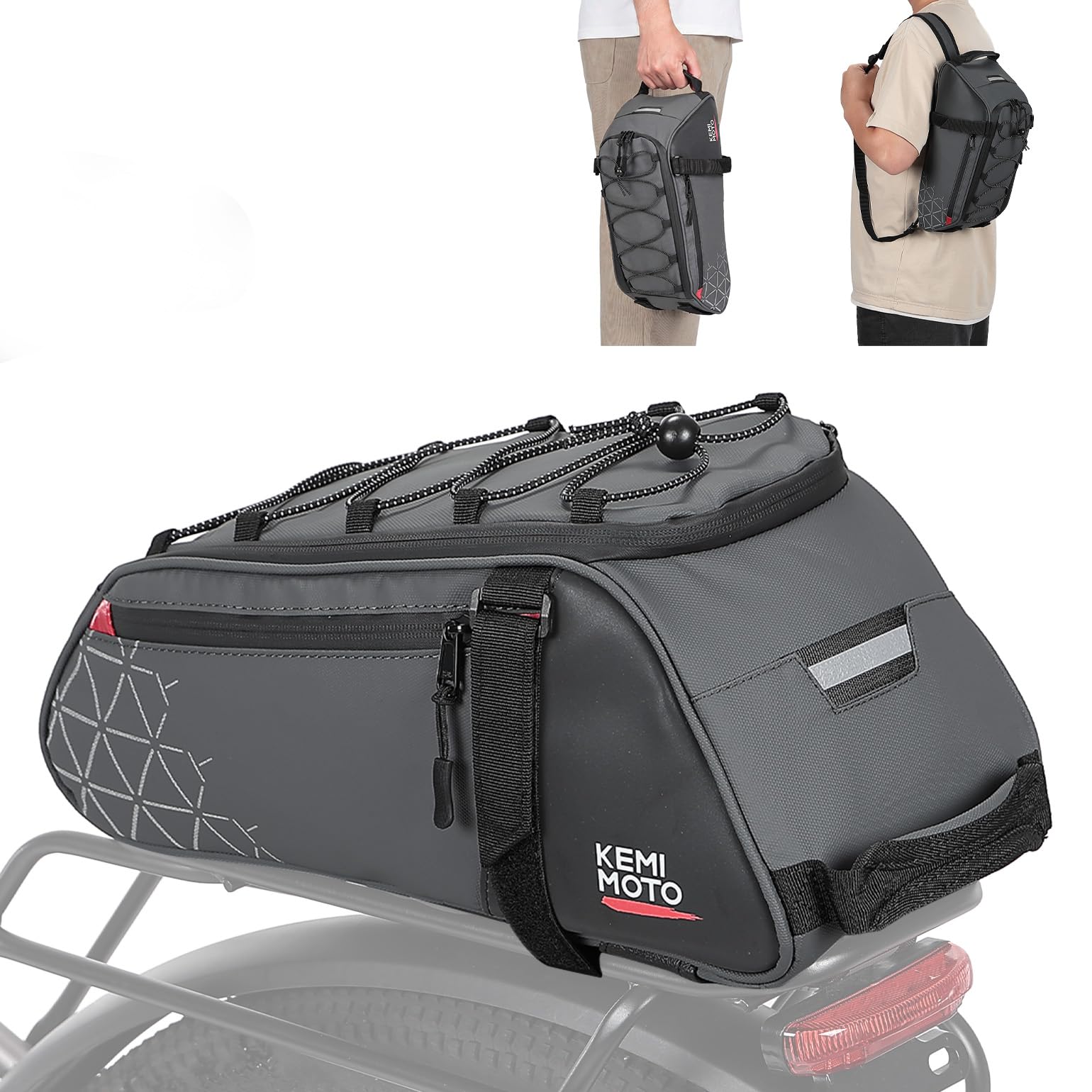 KEMIMOTO Bike Bag Rear Rack Bag Bicycle Trunk Bag