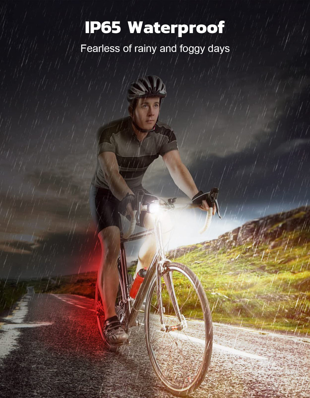 USB Rechargeable Bike Light Set