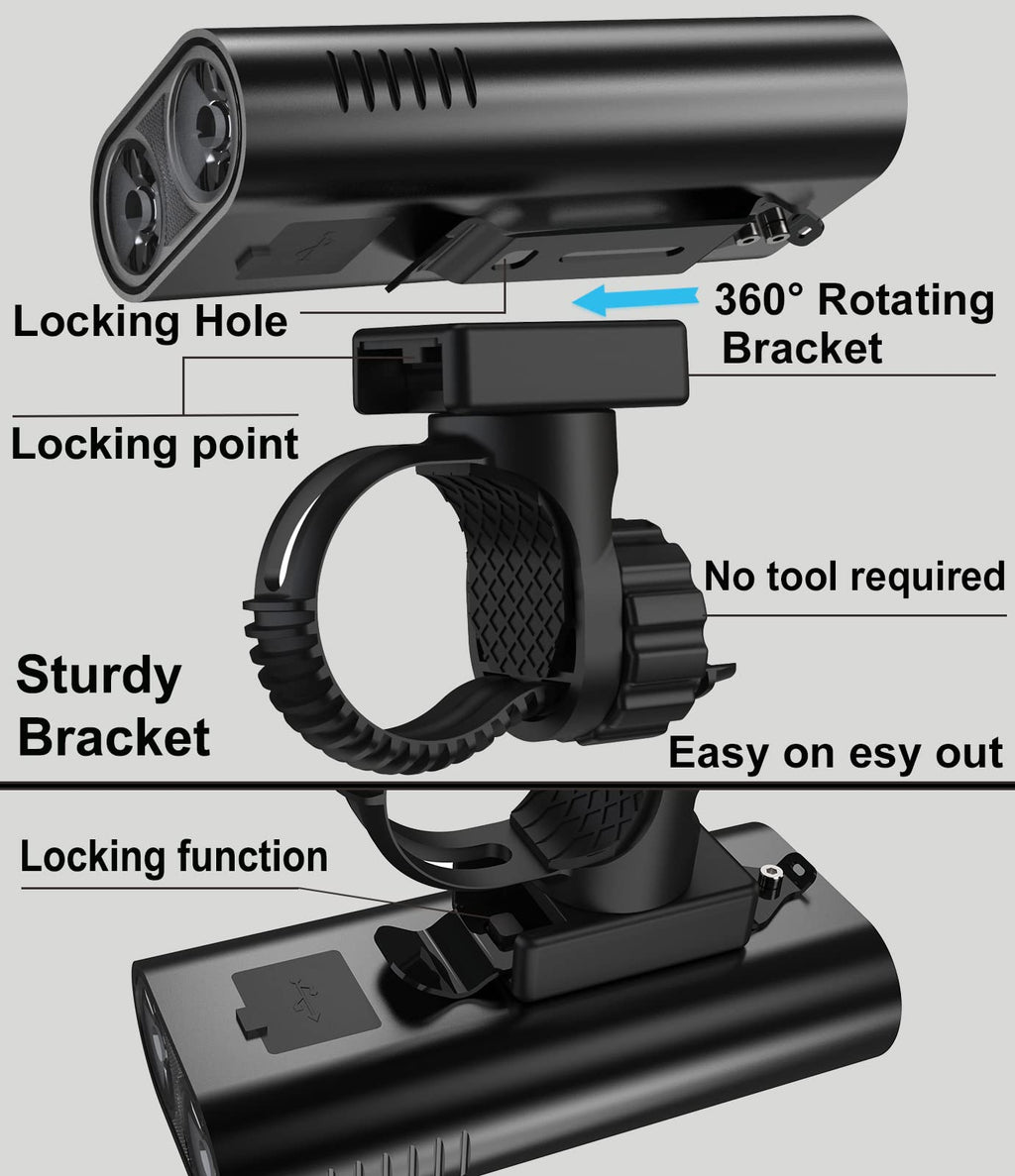 Rechargeable Bike Light Set
