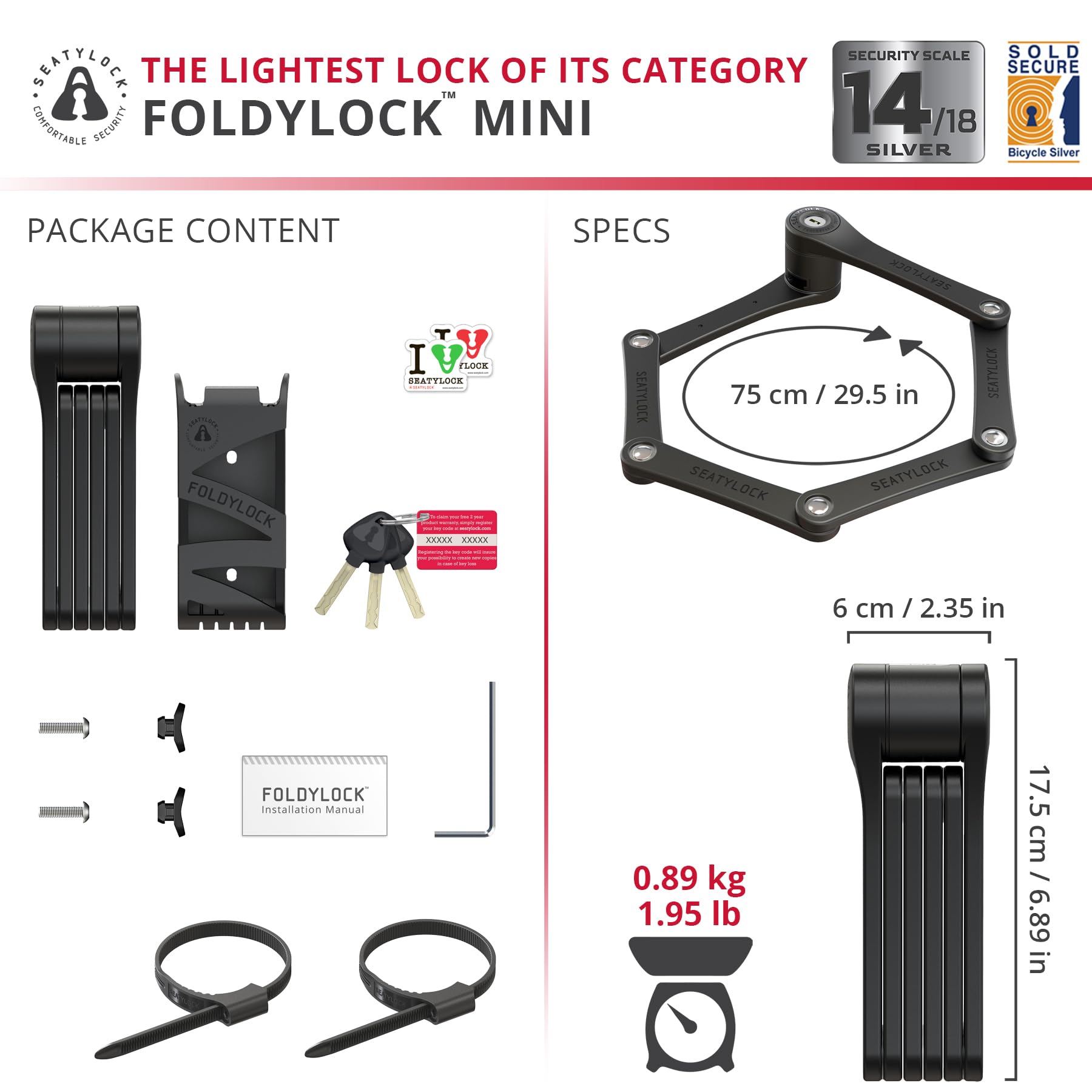 Mini Folding Bike Lock