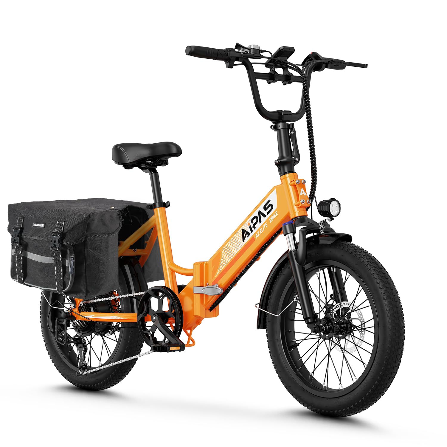 Aipas A2 Folding Electric Bike for Adults, 20" Fat Tire Commuter Ebike