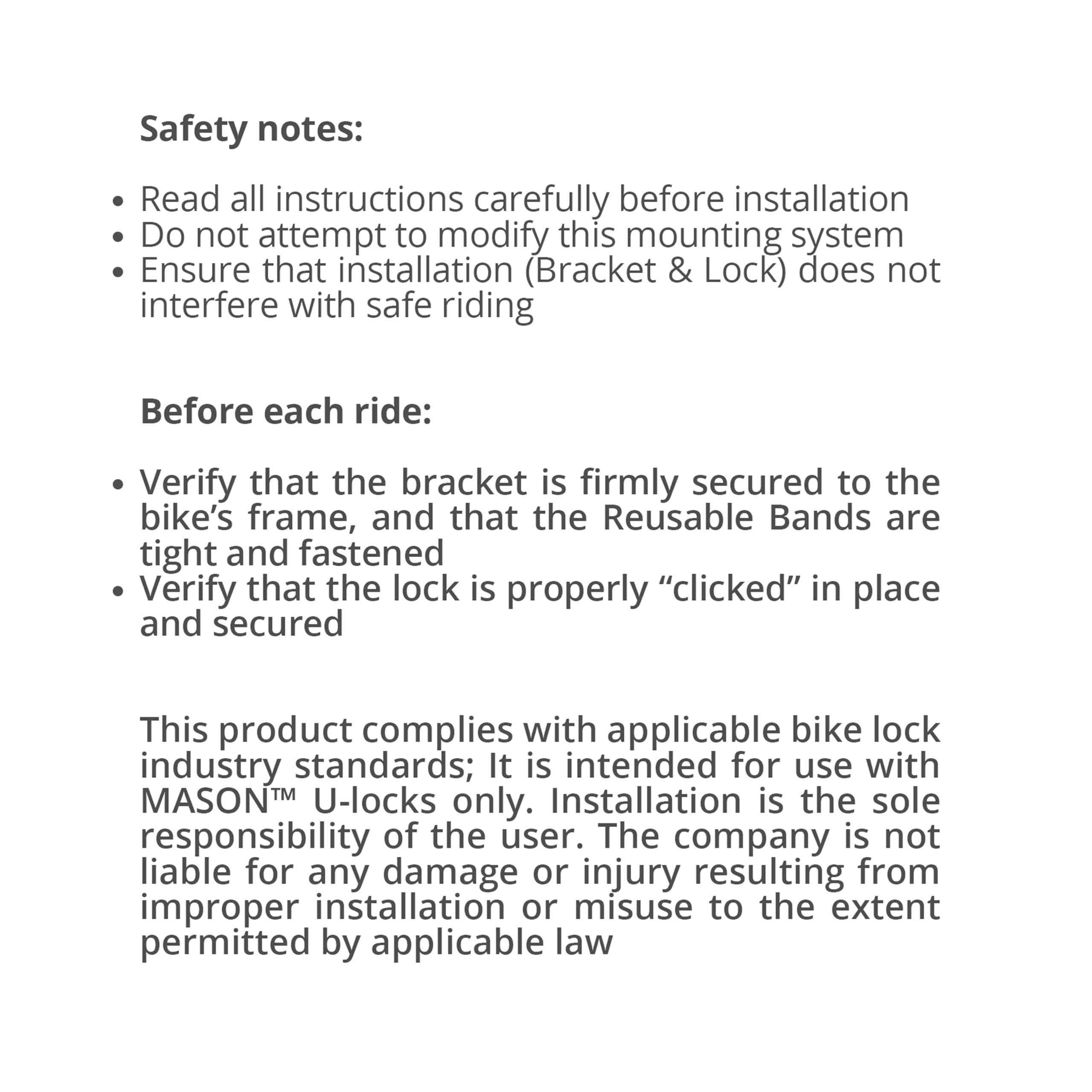 Heavy Duty Bike U-Lock