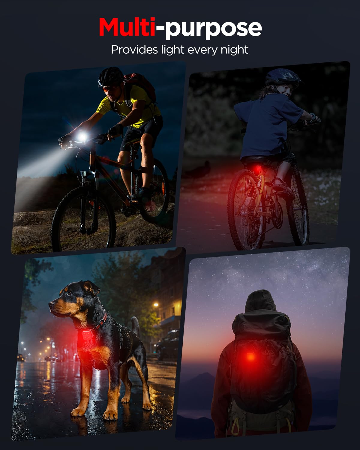 Rechargeable Bike Light Set
