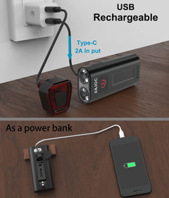 Rechargeable Bike Light Set
