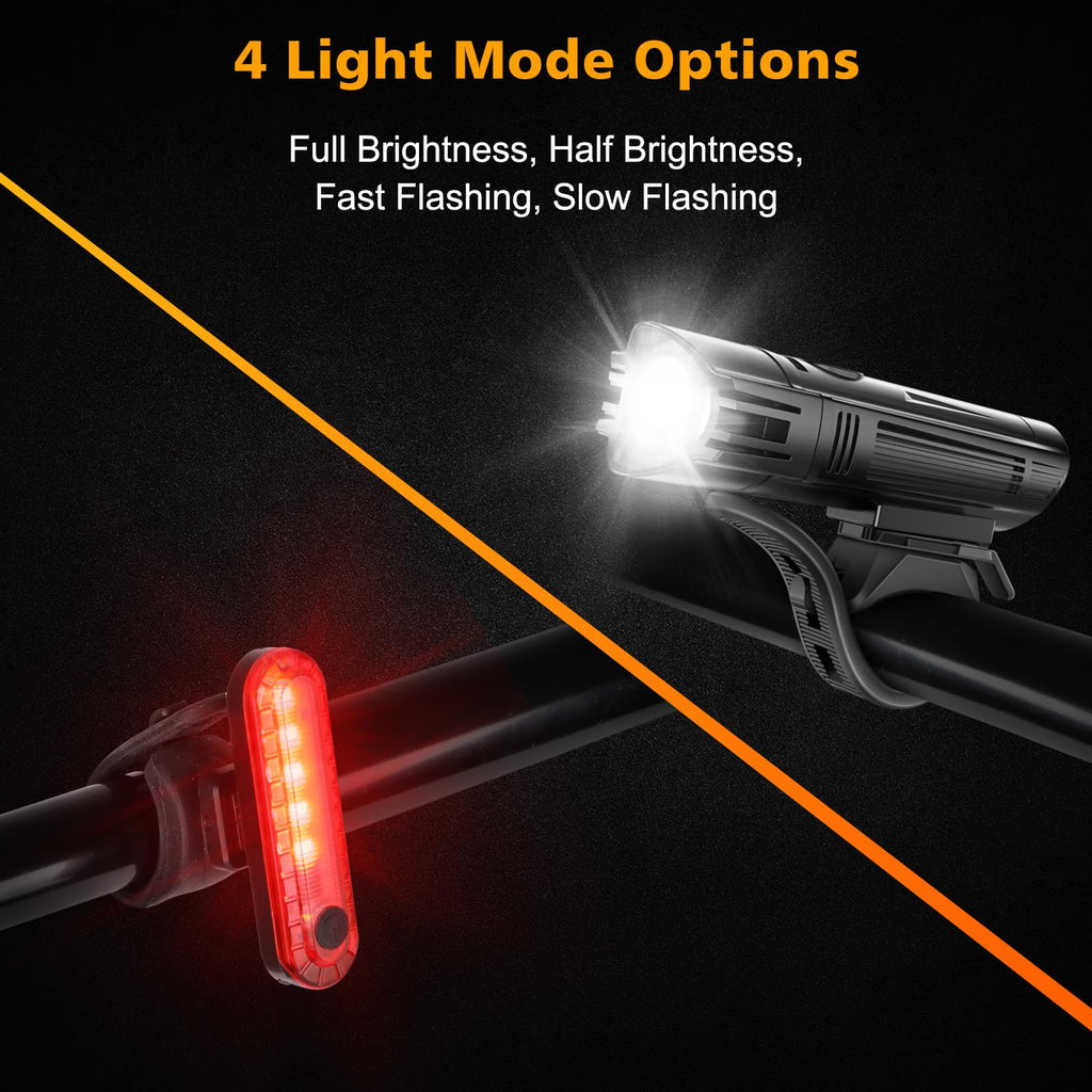 USB Rechargeable Bike Light Set