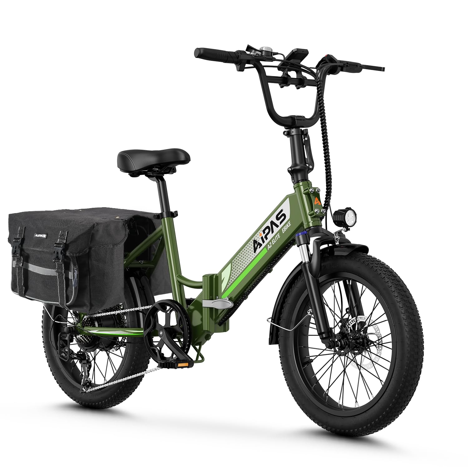 Aipas A2 Folding Electric Bike for Adults, 20" Fat Tire Commuter Ebike