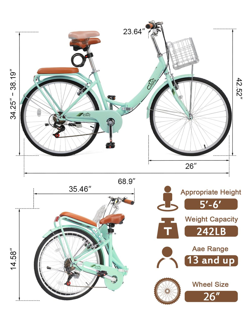 Folding Cruiser Bike