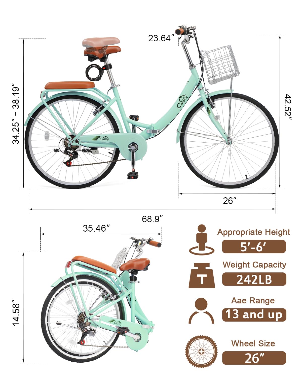 Folding Cruiser Bike
