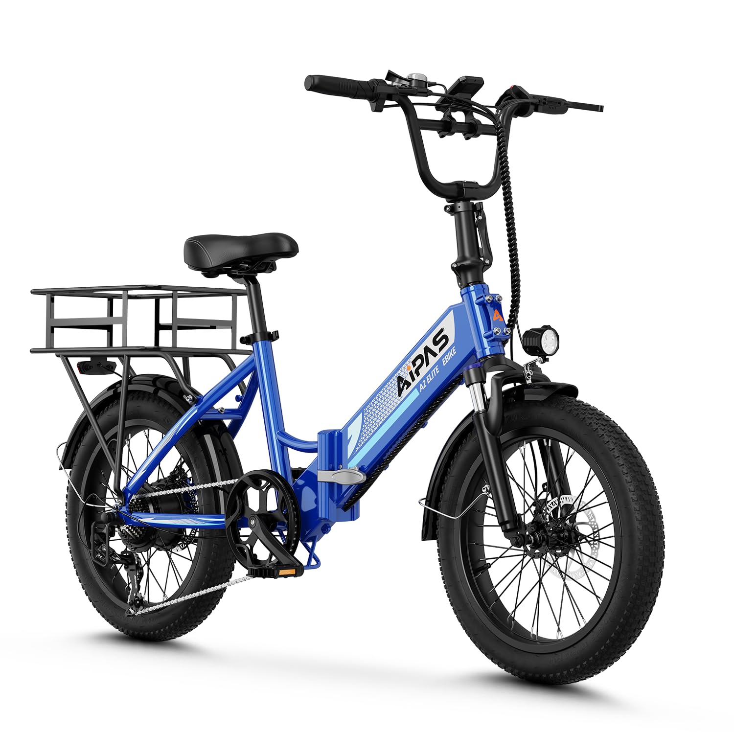 Aipas A2 Folding Electric Bike for Adults, 20" Fat Tire Commuter Ebike