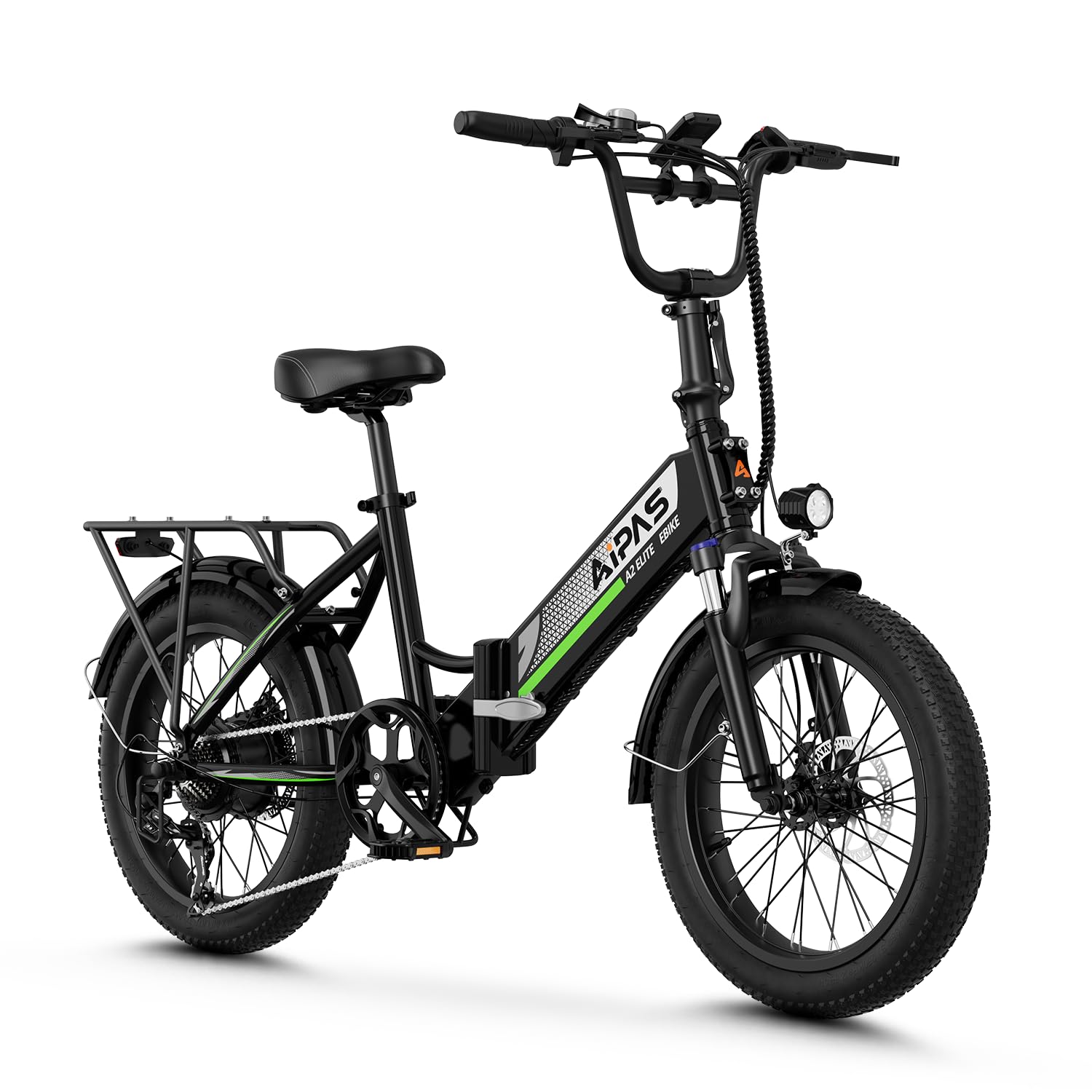 Aipas A2 Folding Electric Bike for Adults, 20" Fat Tire Commuter Ebike