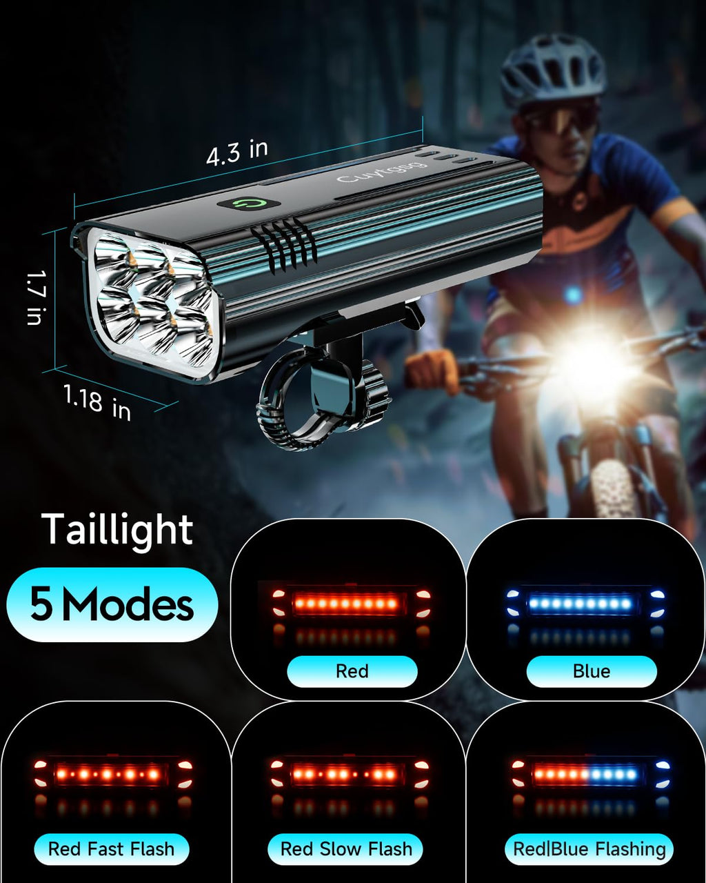 Rechargeable Bike Light Set