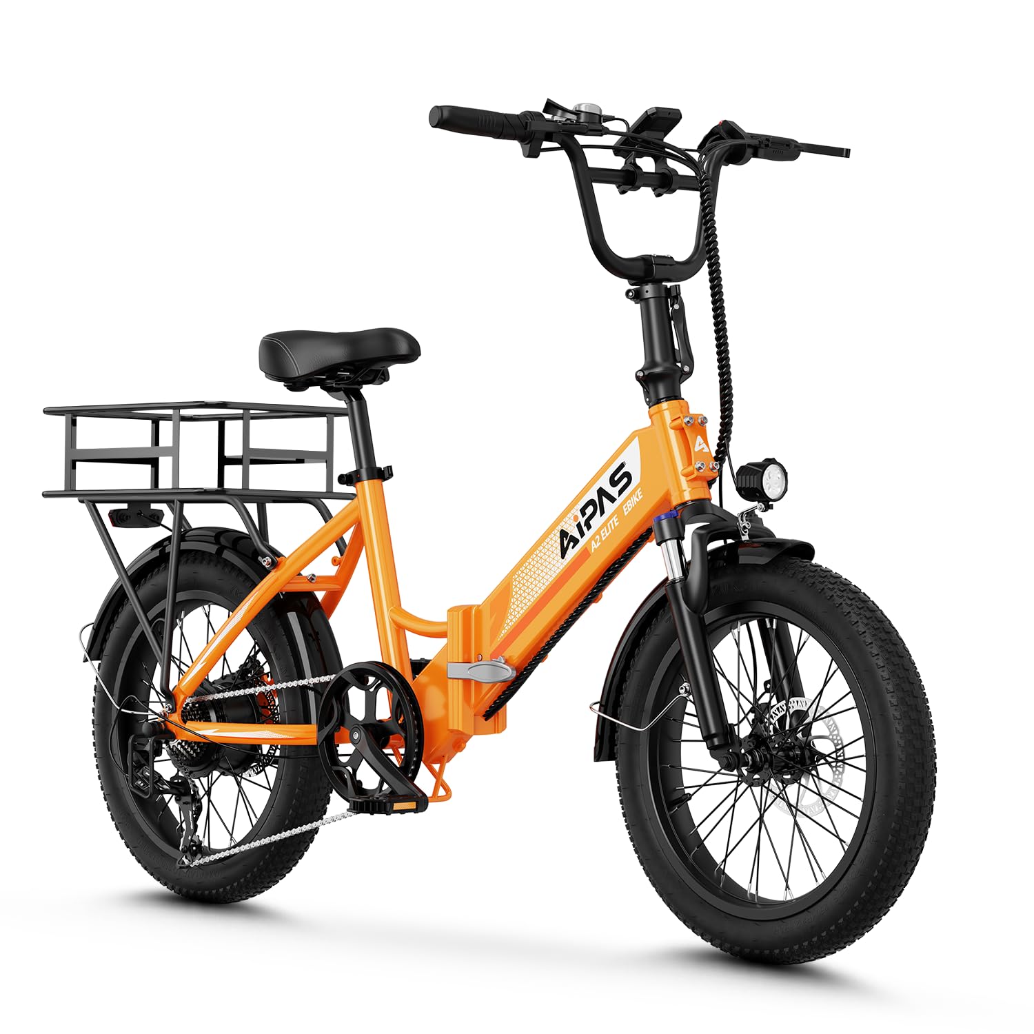 Aipas A2 Folding Electric Bike for Adults, 20" Fat Tire Commuter Ebike