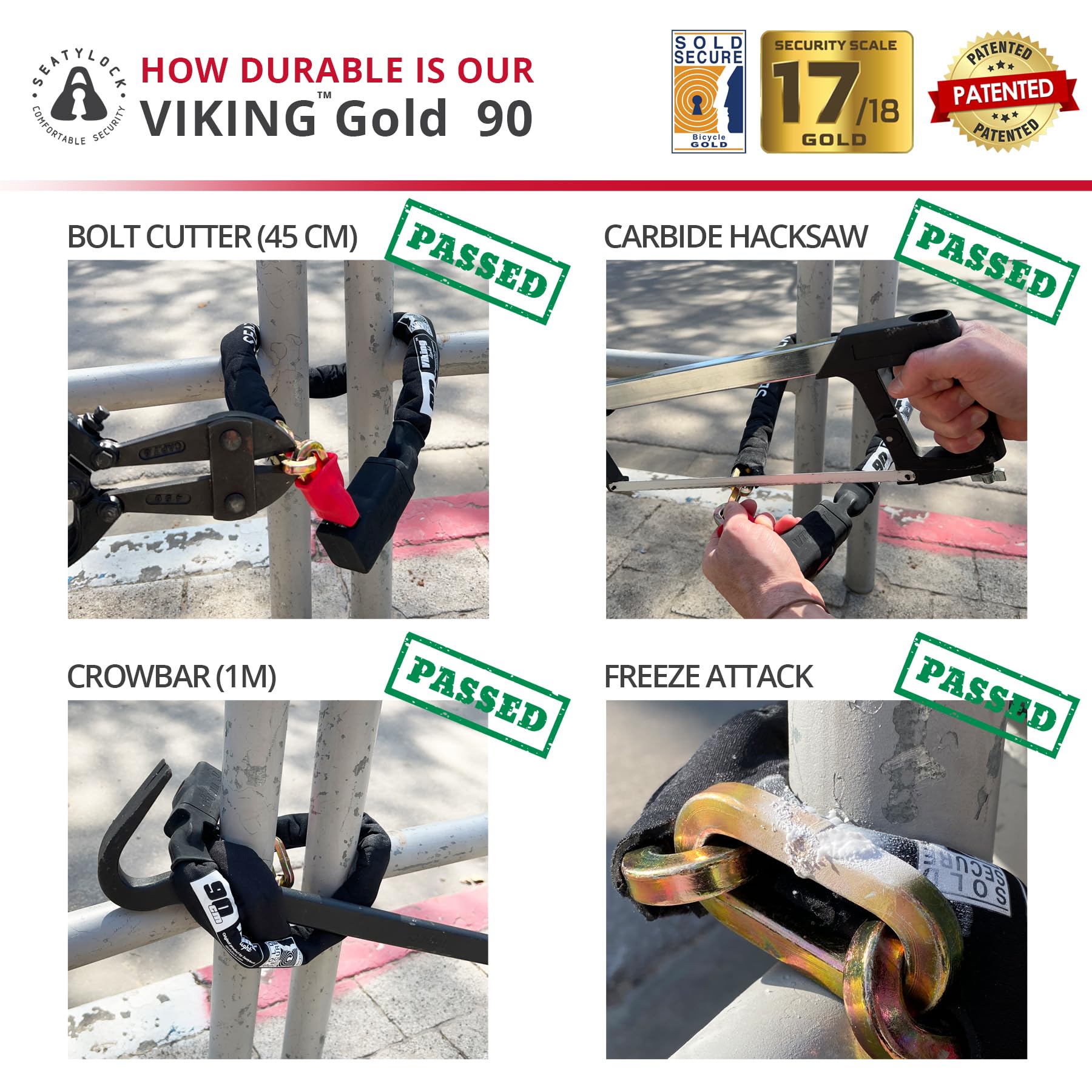 Heavy Duty Bike Chain Lock