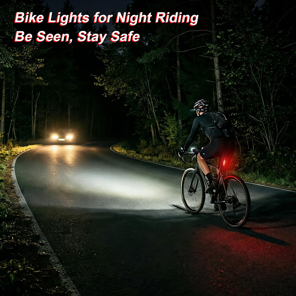 USB Rechargeable Bike Light Set