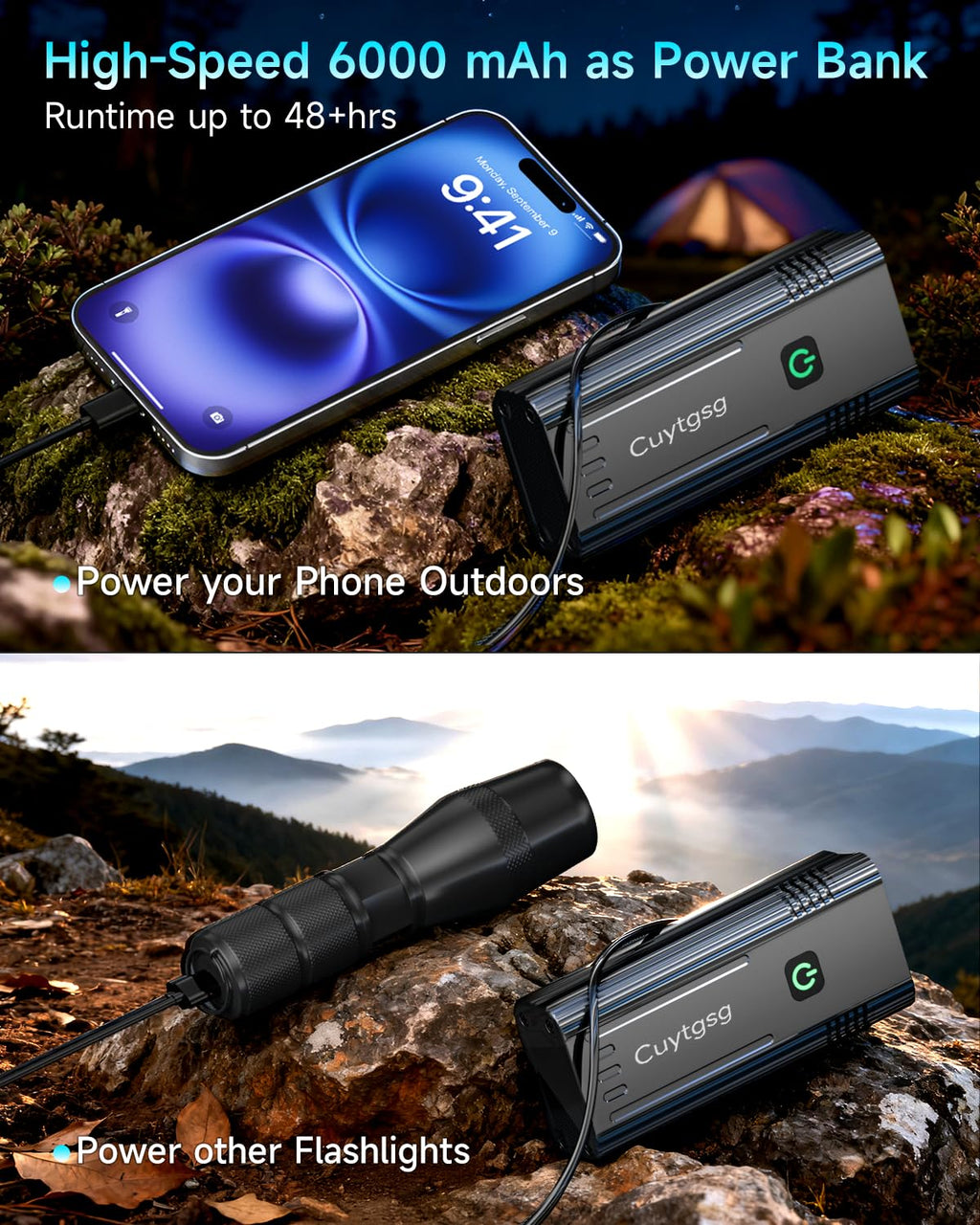 Rechargeable Bike Light Set