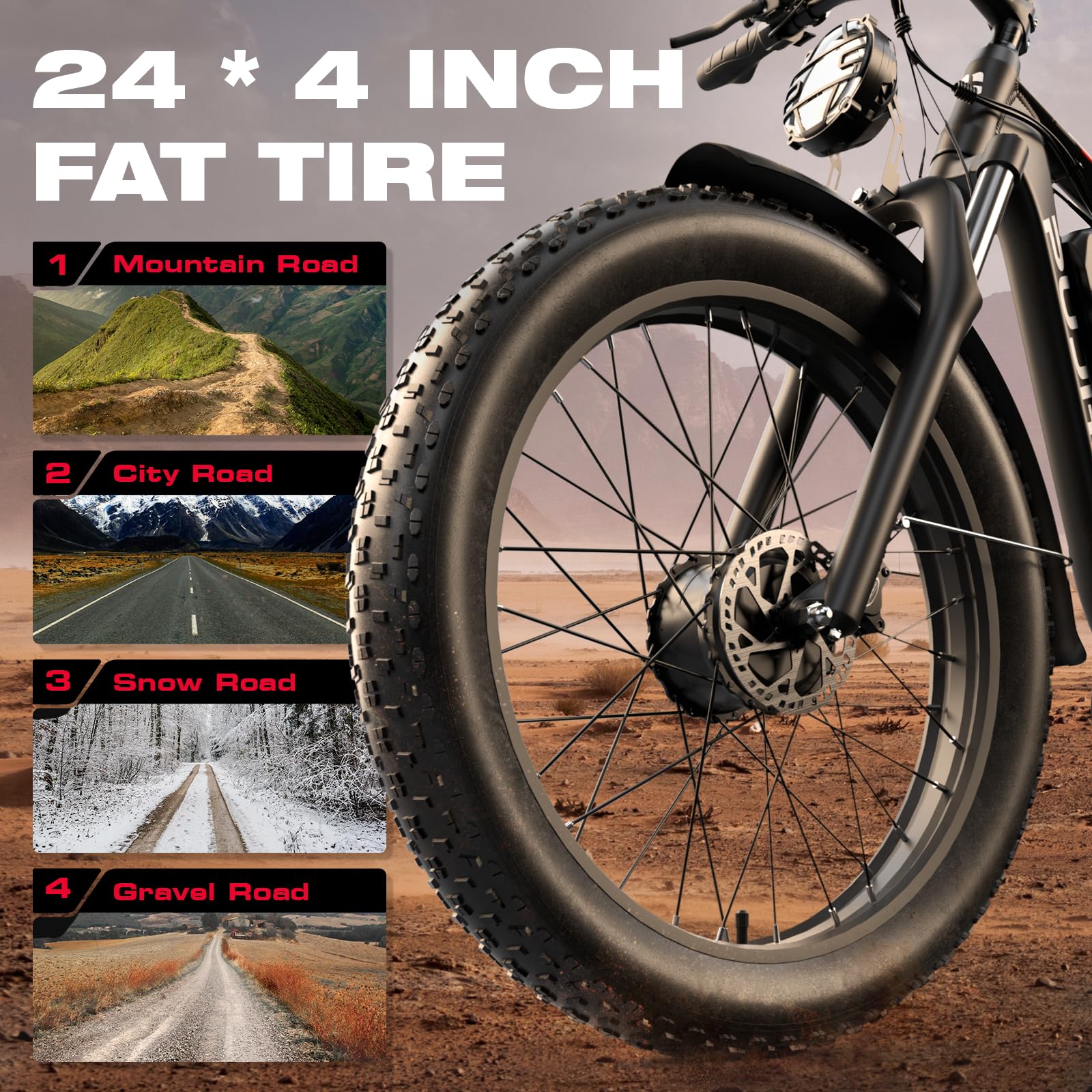 Dual Motor Fat Tire E-Bike
